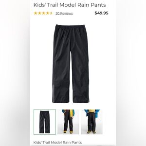 LL bean kids rain pants Size 10